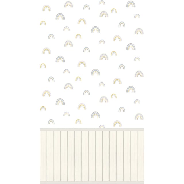 A.S. Création Vliestapete Wallpanel Regenbogen Gelb
