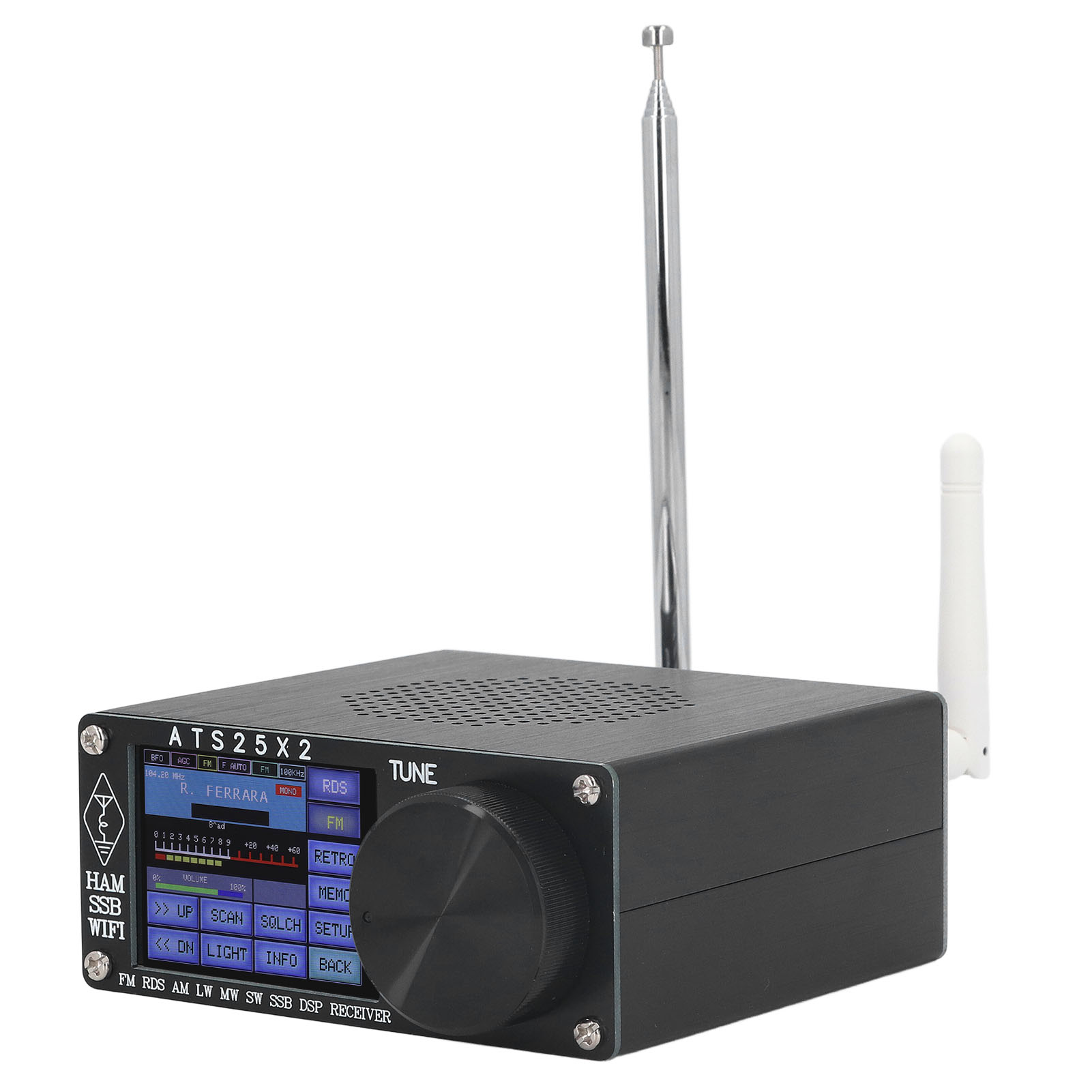 Tragbares Fm-radio Mit Spektrumscan, 2,4-zoll-farb-touchscreen, Wlan-vollbandradio Und Dsp-empfänger