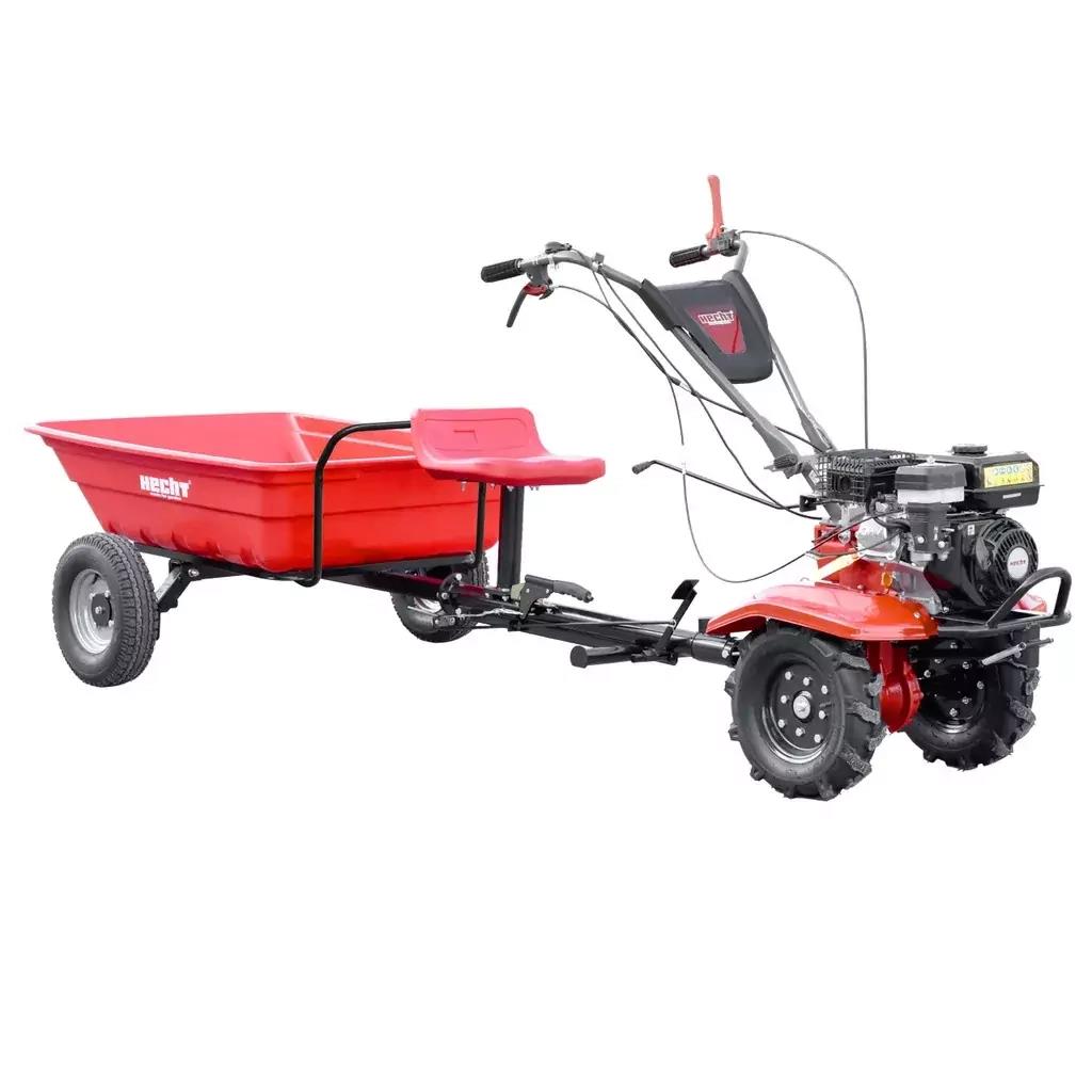 Hecht 7970 Set Benzin-gartenfräse 4,9ps Mit Anhänger Und 8" Räder