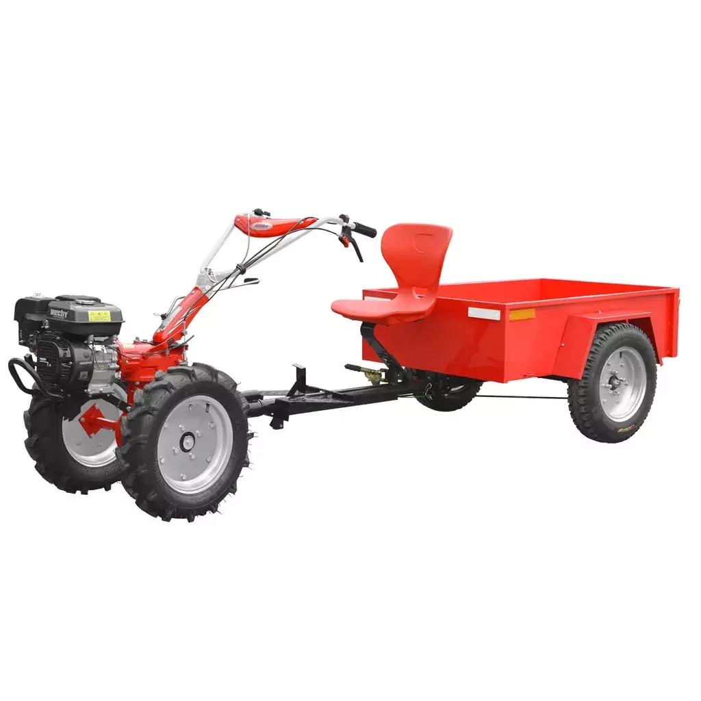 Hecht 7100 Set Benzin-gartenfräse 4 Kw Mit Anhänger Und 12" Räder