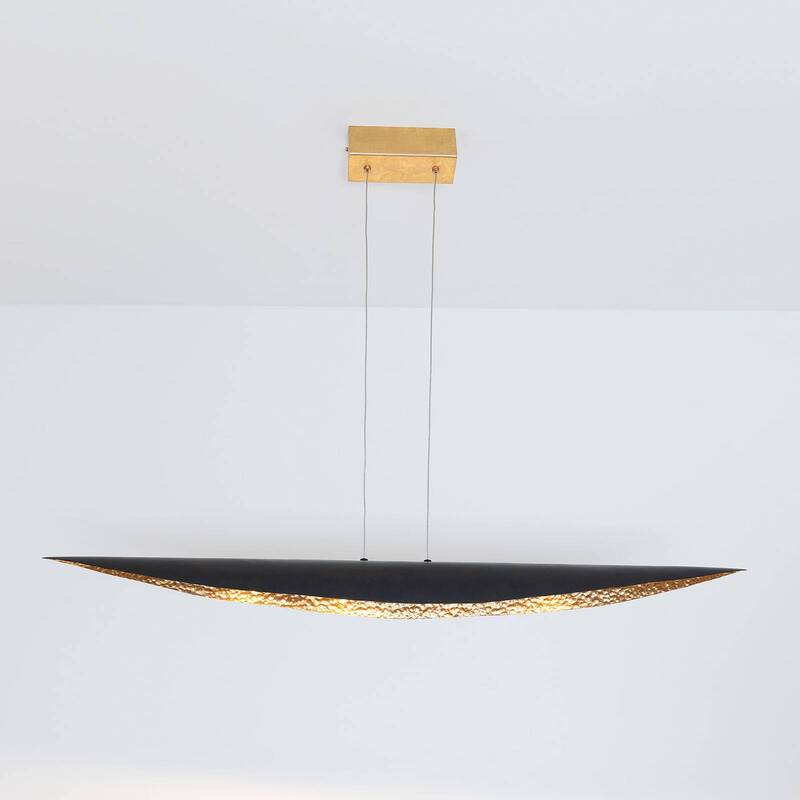 [neuwertig] B-ware Holländer Led Pendant Light Chiasso, Black-brown/gold