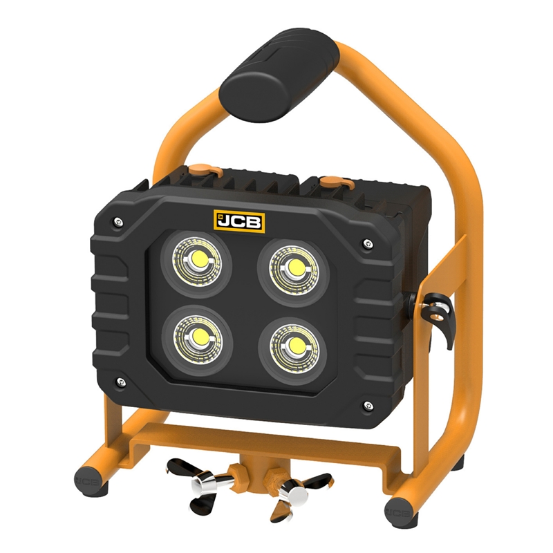 Jcb Led Akku Arbeitsleuchte / Baustrahler 40w, 4000 Lm Inklusive Akku Und Ladegerät