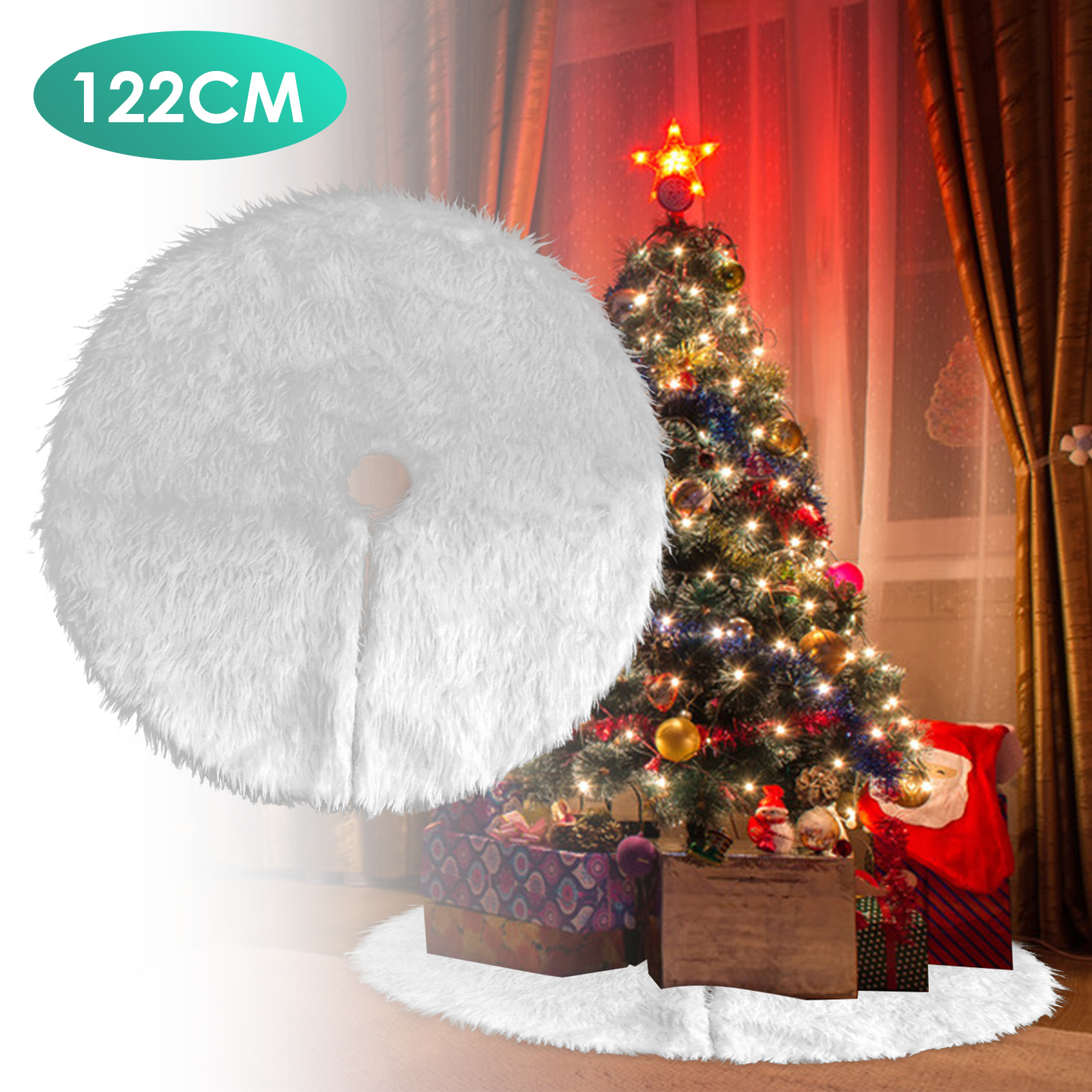 Jiubiaz Weihnachtsbaumdecke 122cm Tannenbaumdecke Christbaumdecke Christbaumdeck