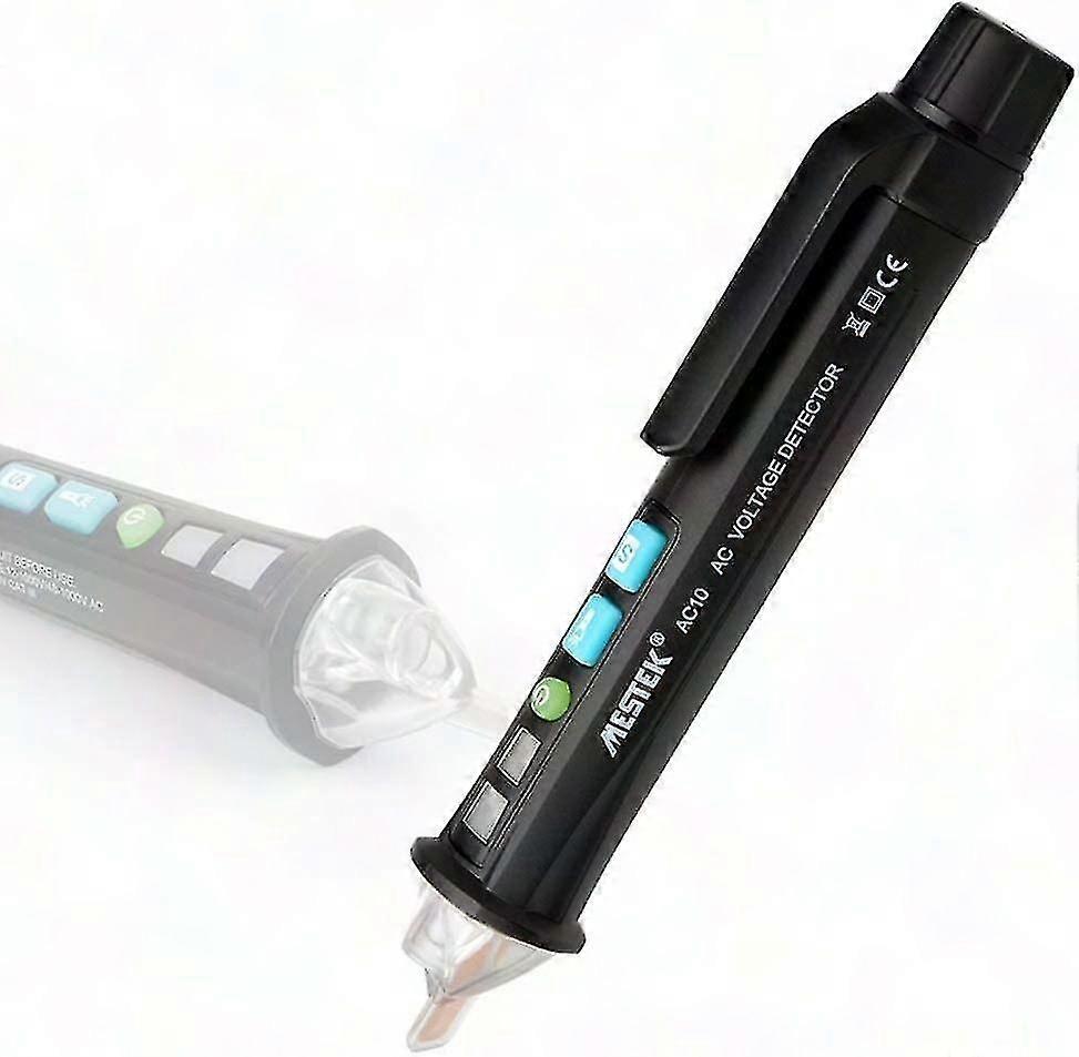 Wechselspannungsprüfer-stift 12v-1000v Mit Einstellbarem Bereich, Akustischem Und Optischem Alarm, Taschenlampe