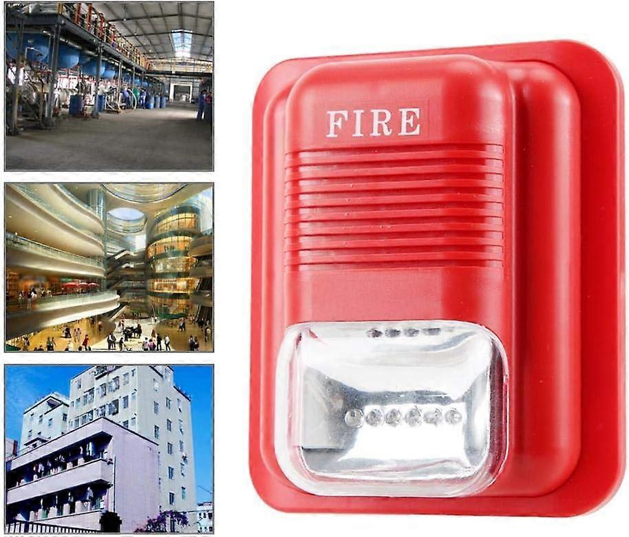 Warnsignal Mit Ton Und Licht, 12v/24v Dc-feuermelder Mit Stroboskopsirene Und 6 Integrierten Leds