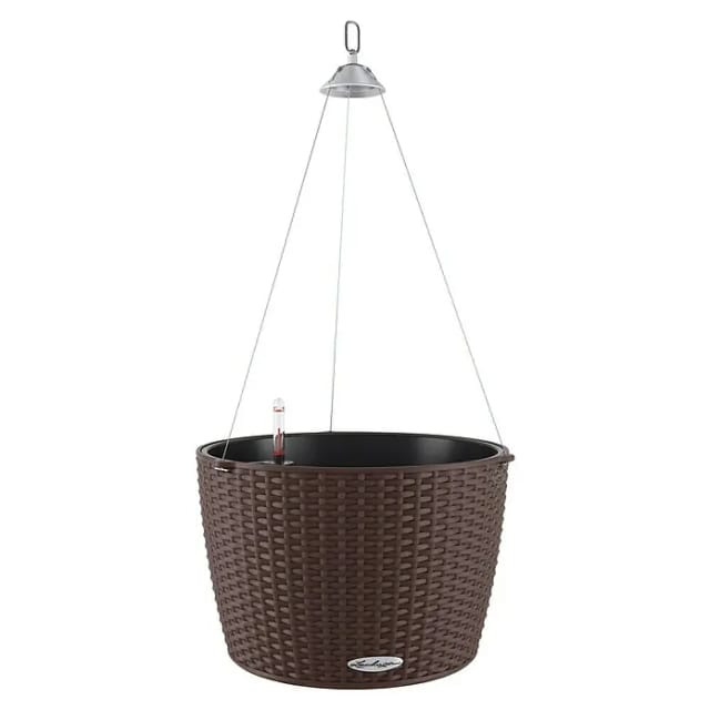 Lechuza® Hängeampel Nindo Cottage 35 Mokka Ø 35 cm integr. Erdbewässerungssystem
