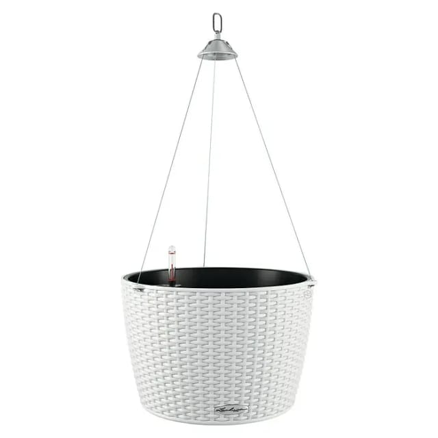 Lechuza® Hängeampel Nindo Cottage 35 Weiß Ø 35 cm integr. Erdbewässerungssystem