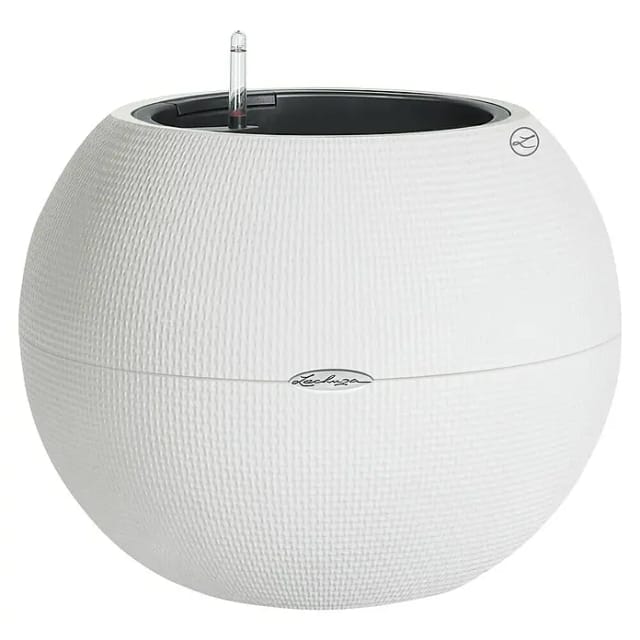 Lechuza® Übertopf Puro Weiß Ø 50 cm integriertem Erdbewässerungssystem