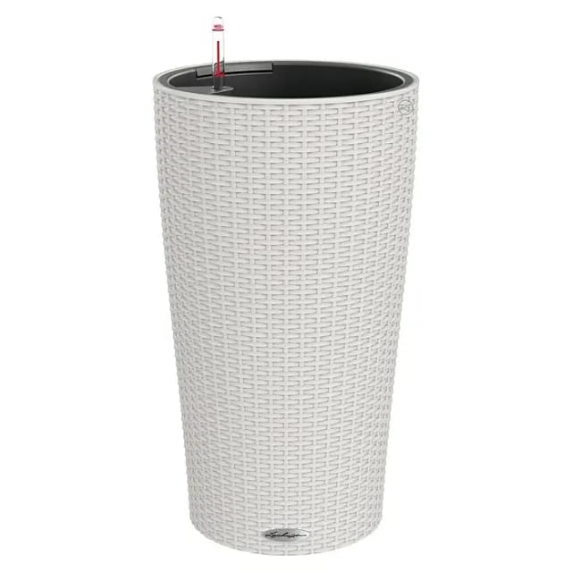 Lechuza® Pflanzsäule Cilindro Cottage Lichtgrau Ø 23 cm Bewässerungssystem