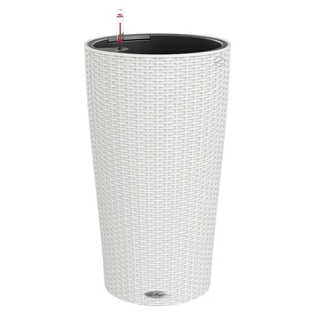 Lechuza® Pflanzsäule Cilindro Cottage Weiß Ø 23 cm integr. Erdbewässerungssystem