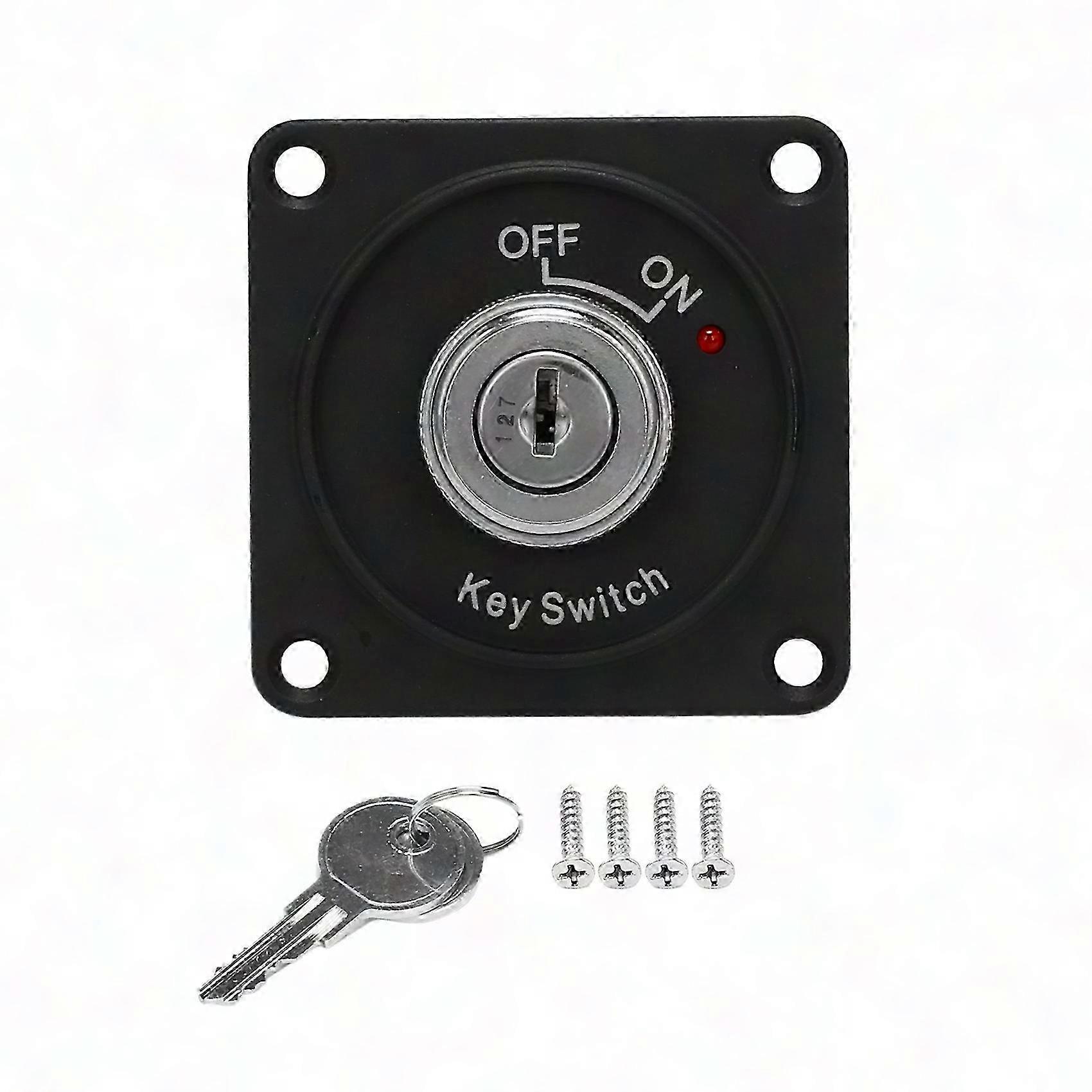 Universelles 12v Zündschloss-panel Für Auto, Boot Und Motorrad, 2-positionen, Mit 2 Schlüsseln