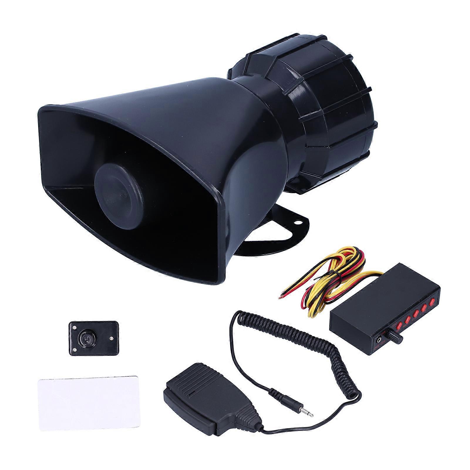 12v 100w 125db Autohupe Megaphon Mit 5 Verschiedenen Warntönen Für Auto Und Motorrad