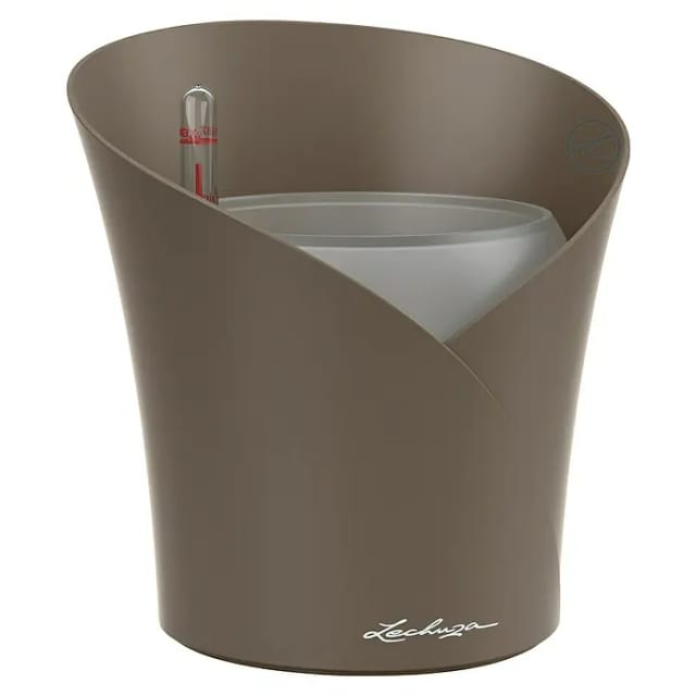 Lechuza® Übertopf Orchidea Taupe ø 18 cm mit inkl. Orchideensubstrat