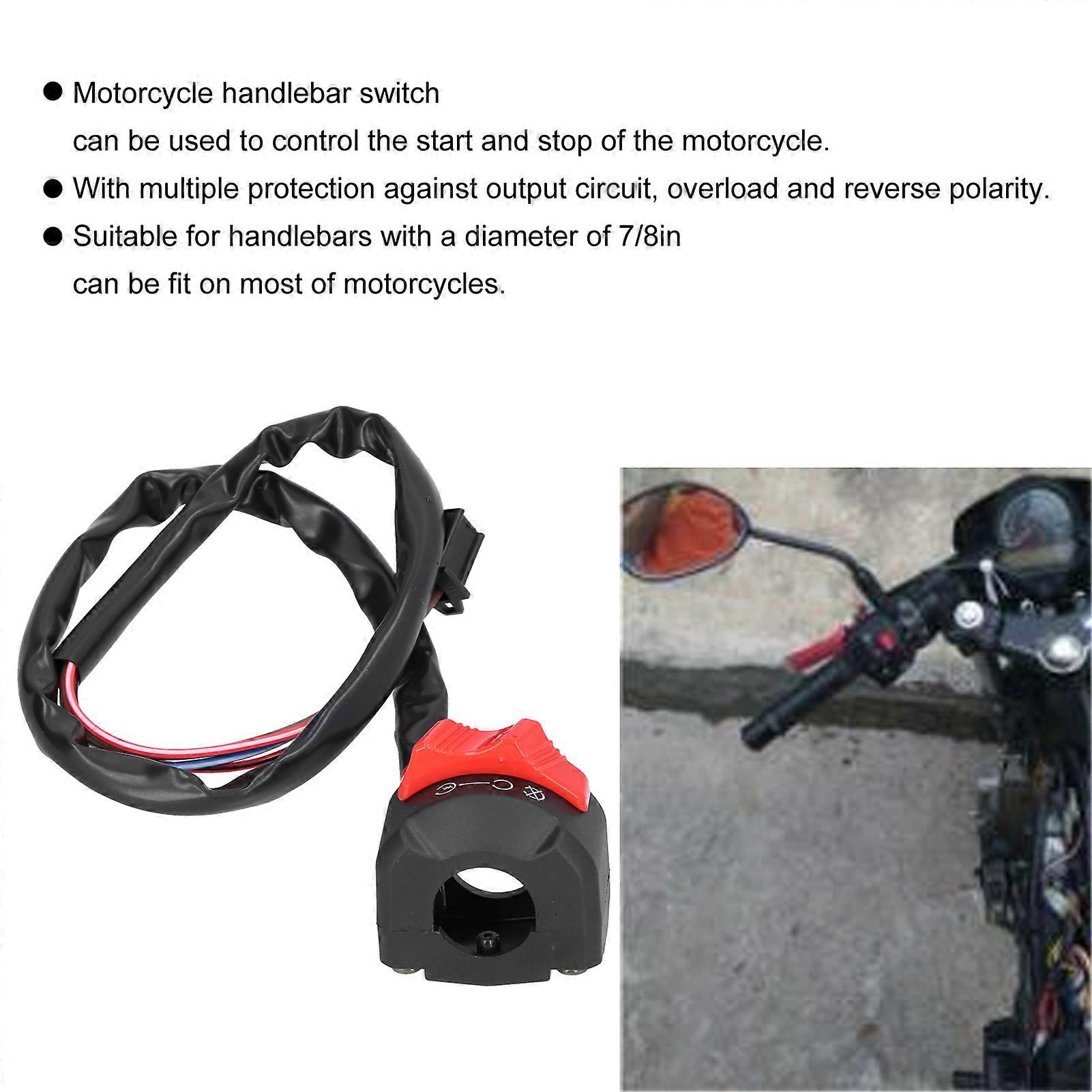 7/8-zoll-lenkerschalter, Wasserdichter Start-stopp-knopf-controller Für Motorräder, Universell