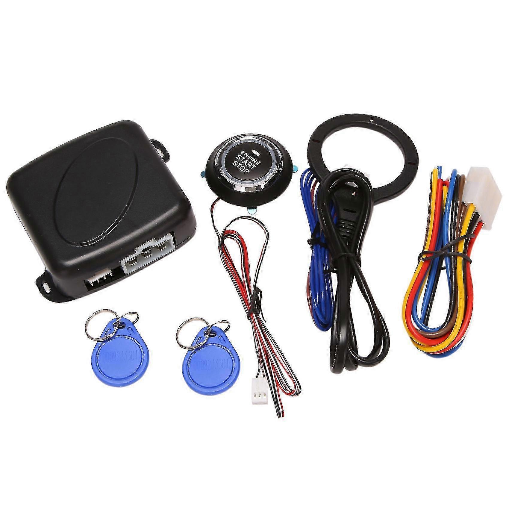 Intelligentes Rfid-autoalarmsystem (2025) Mit Start-stopp-knopf, Wegfahrsperre Und Fernbedienung (12 V)