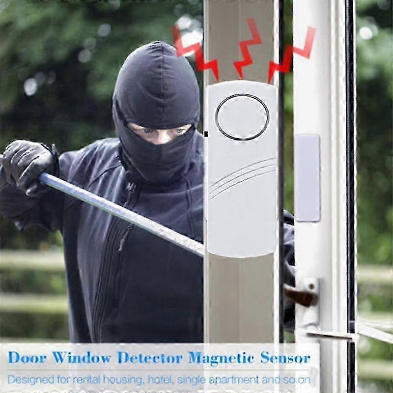 Drahtloser Tür- Und Fensteralarm (90 Db) Mit Magnetsensor Für Zuhause, Büro Und Tresor – Langfristiges Sicherheitssystem – Diebstahlsicherung Bis 2025