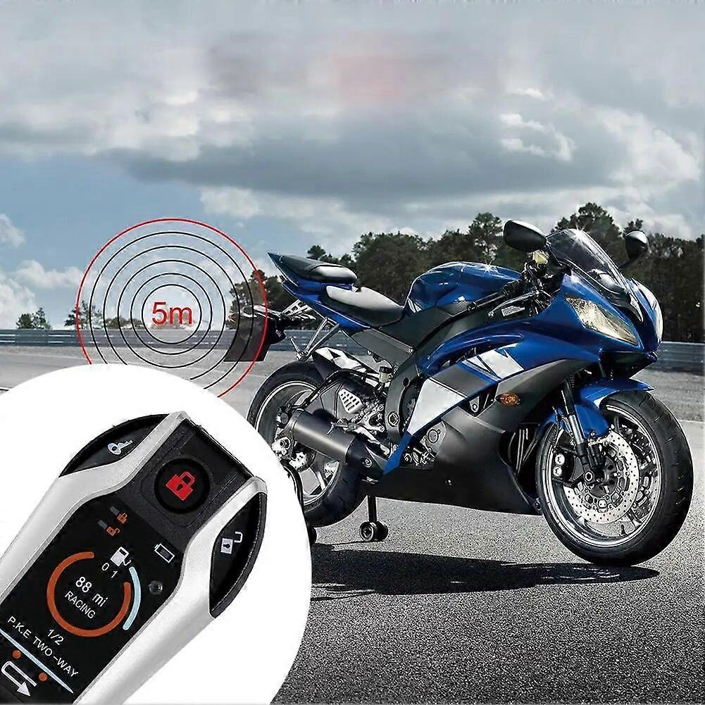 Motorrad-diebstahlsicherung Mit Zwei-wege-alarmanlage, Pke-automatikstart, Flammenabschaltung Und Motorrad-einbruchmeldeanlage