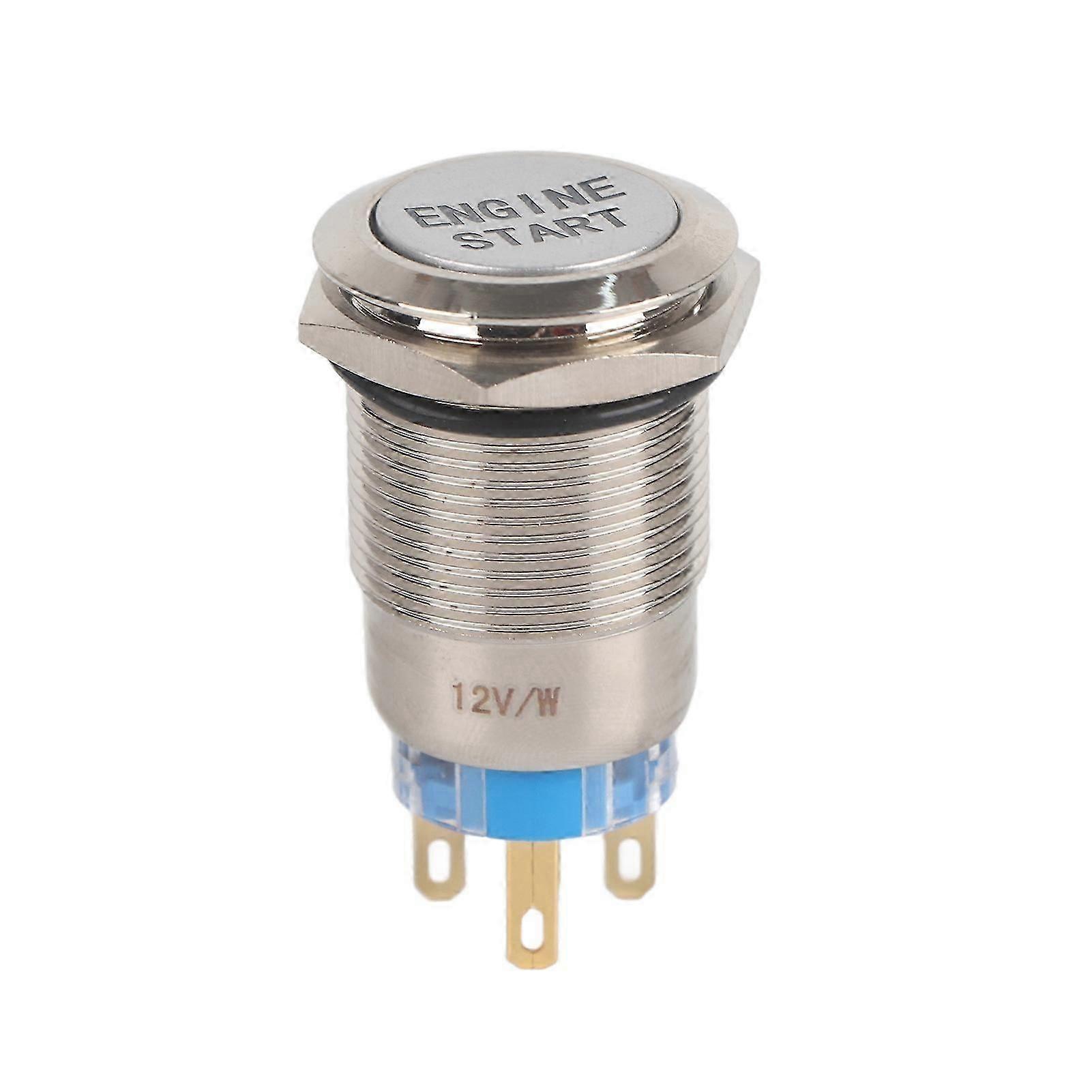 12v Wasserdichter Auto-motorstart-druckknopfschalter Zündstarter Silberner Edelstahl