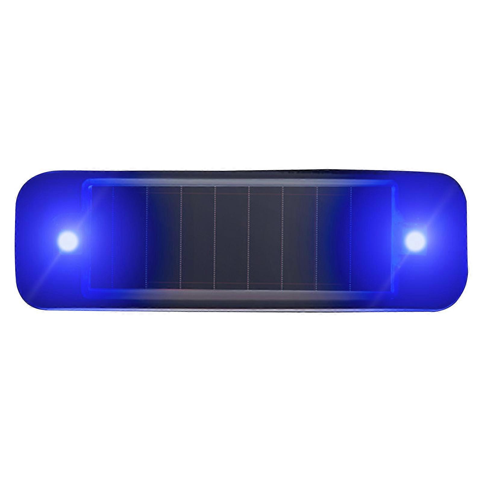 Wasserdichte Led-solar-warnleuchte Für Autos Und Motorräder, Nacht-sicherheitsleuchte Mit Diebstahlalarm, Schwarz