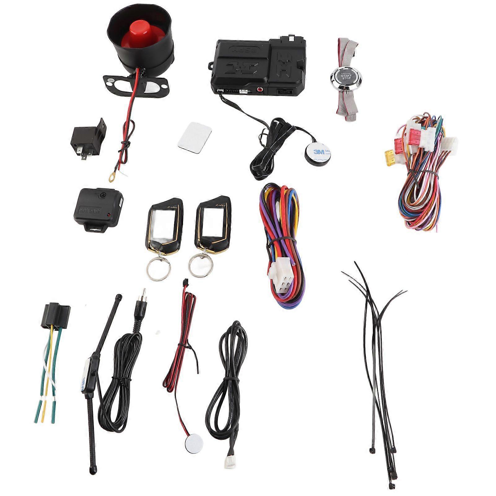 Auto-diebstahlalarmanlage Mit Fernstartsystem, Pke-schlüsselloser Zugang, Bluetooth-fernstartsystem, Zentralverriegelungssatz, 2-wege-vibrationsalarm, App-steuerung