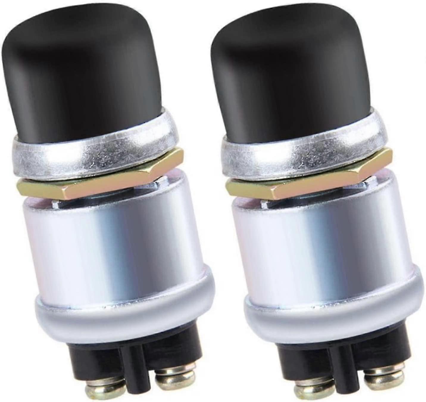 2 Stück Hupen-motorstartschalter Spst Wasserdichter Druckknopfstarter 50a 12v