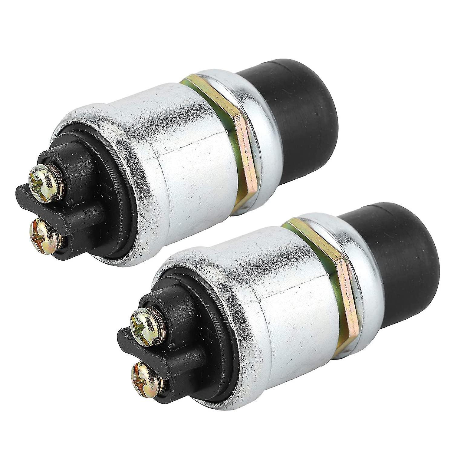 2 Stück Druckknopfschalter, Hupe, Motorstartschalter, Spst-druckknopfstarter, Wasserdichter Druckknopfstartschalter, 50 A, 12 V
