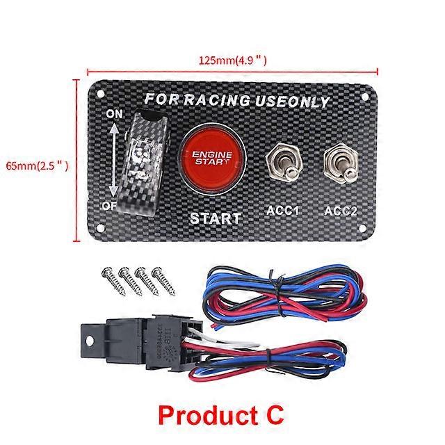 Led-kippschalter-zündpanel, Motorstart-druckknopf-set, Kfz-zubehör, Universell Für 12v-antrieb, Schnelligkeit & Rennfahrzeuge