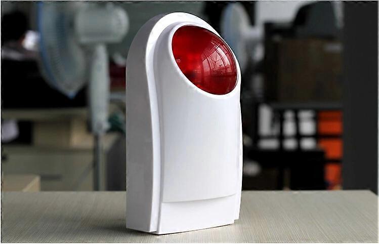 Drahtlose Alarmsirene Mit 120 Db, Netzteil, Akustischem Signal Und Roter Blinkfunktion, 200 X 115 X 62 Mm