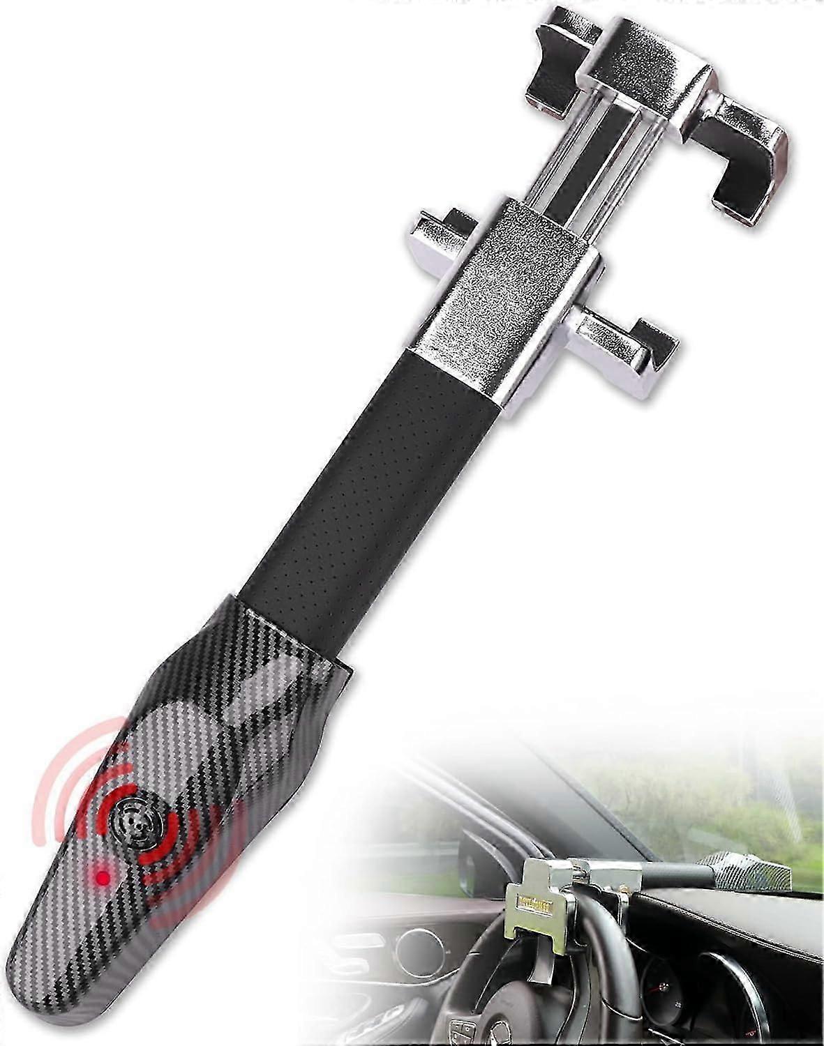 2-in-1-diebstahlsicherung Für Autos: Lenkradsperre Und Intelligenter 120-db-alarm, Universell Passend
