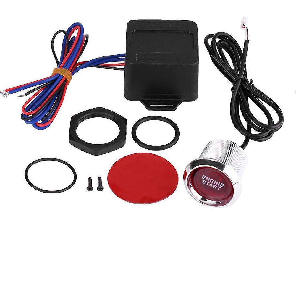 Universeller 12v-kfz-motorstart-druckknopfschalter Zündstarter Mit Roter Led Yemaa