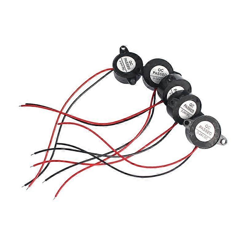 5 Stück Auto-dauerton-piezo-summer (3–24 V, 85 Db) Für Fahrzeughupenprojekte Und Heimwerkeranwendungen