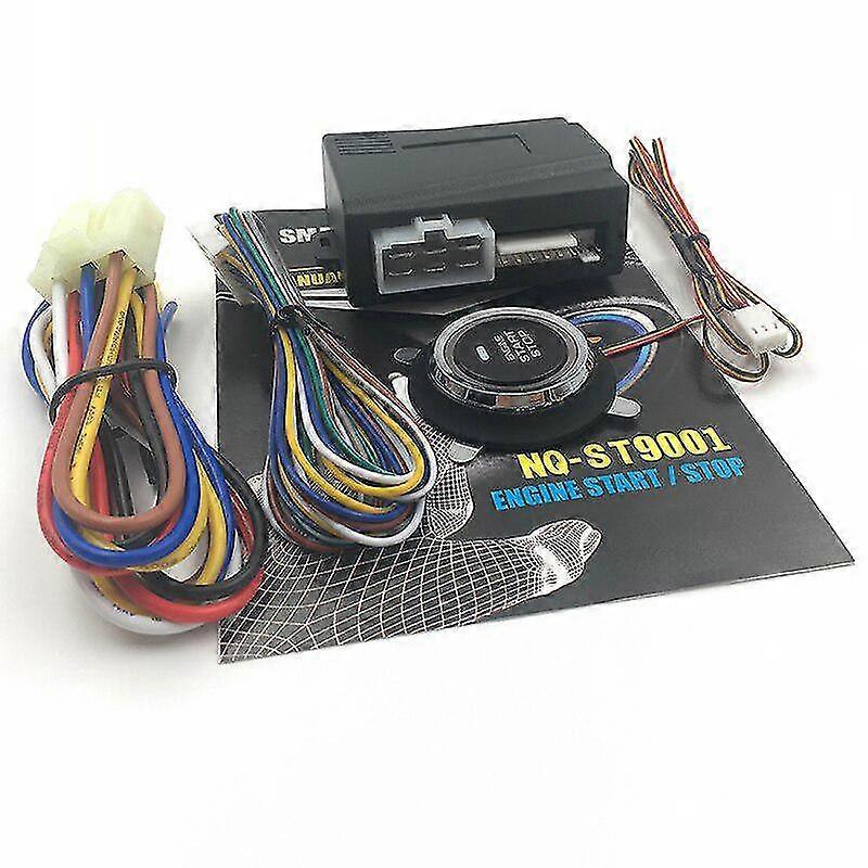 Exquisite 12v-autoalarmanlage Mit Motorstartknopf, Rfid-schloss, Zündstartsystem, Schlüssellosem Zugang, Start-stopp-automatik Und Diebstahlsicherung (nq-st9001)