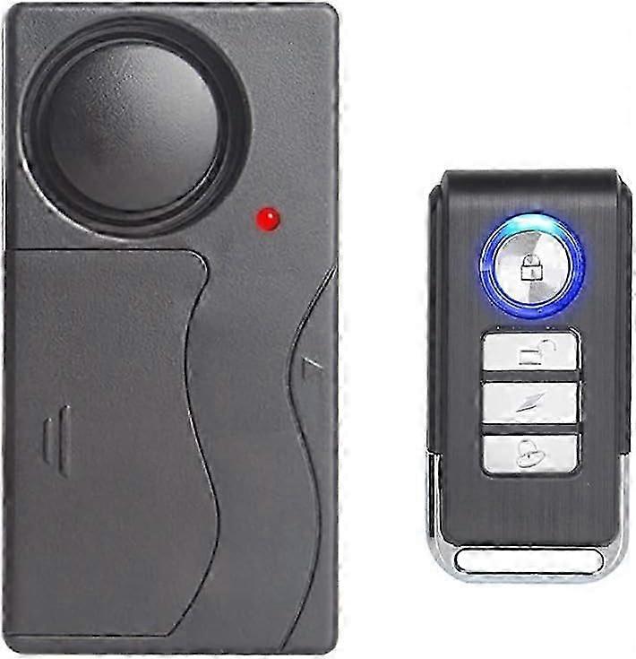 Kabelloser Vibrationsalarm, Diebstahlwarnanlage Für Fahrräder/motorräder/autos/fahrzeuge/türen/fenster, 110 Db Super Laut (fernbedienung Inklusive)