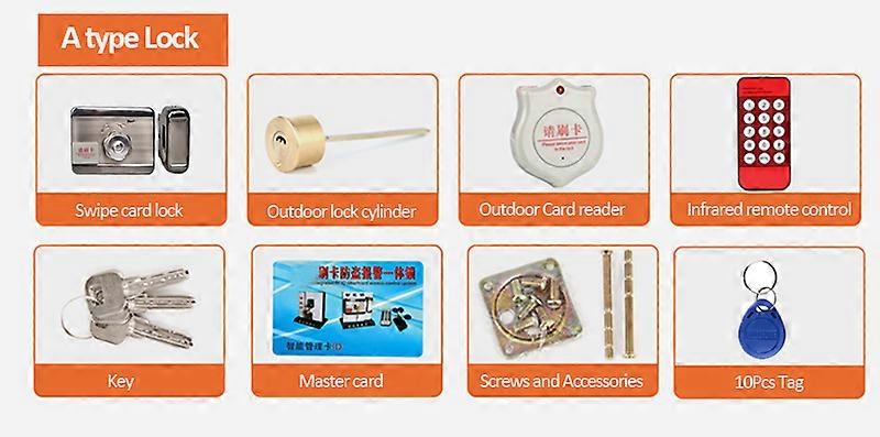 Elektronisches Türschloss Für 1000 Benutzer Mit Fernentriegelung Und Intelligenter Rfid-karte – Heimsicherheitssystem-kit Mit Zugangskontrollsystem