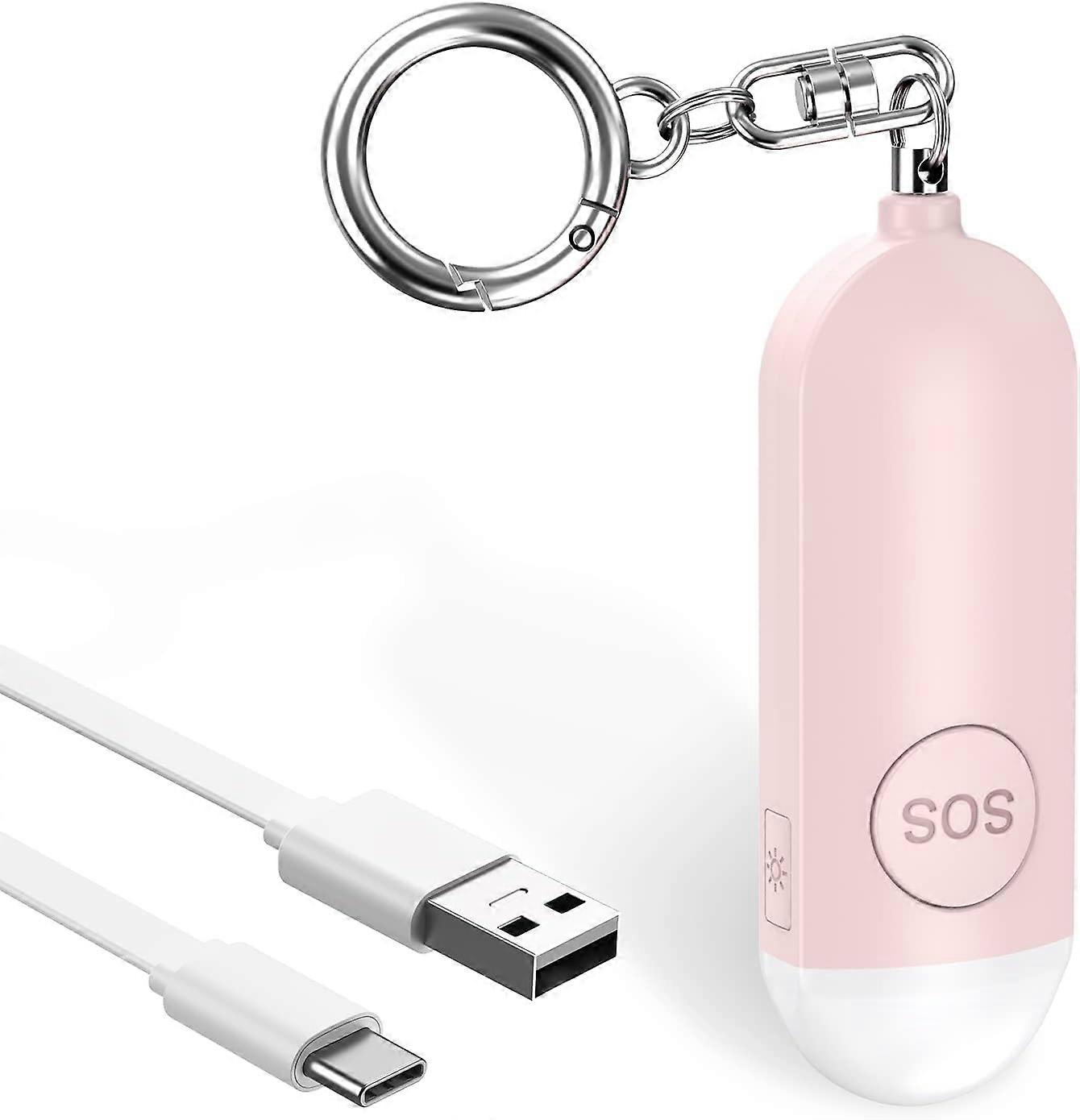 Taschenalarm, Persönlicher Notfallalarm 130 Db Mit Blitzlicht, Anti-aggressions-funktion, Usb-aufladbar, Led-lampe, Sicherheitsalarm Für Frauen/kinder/eltern