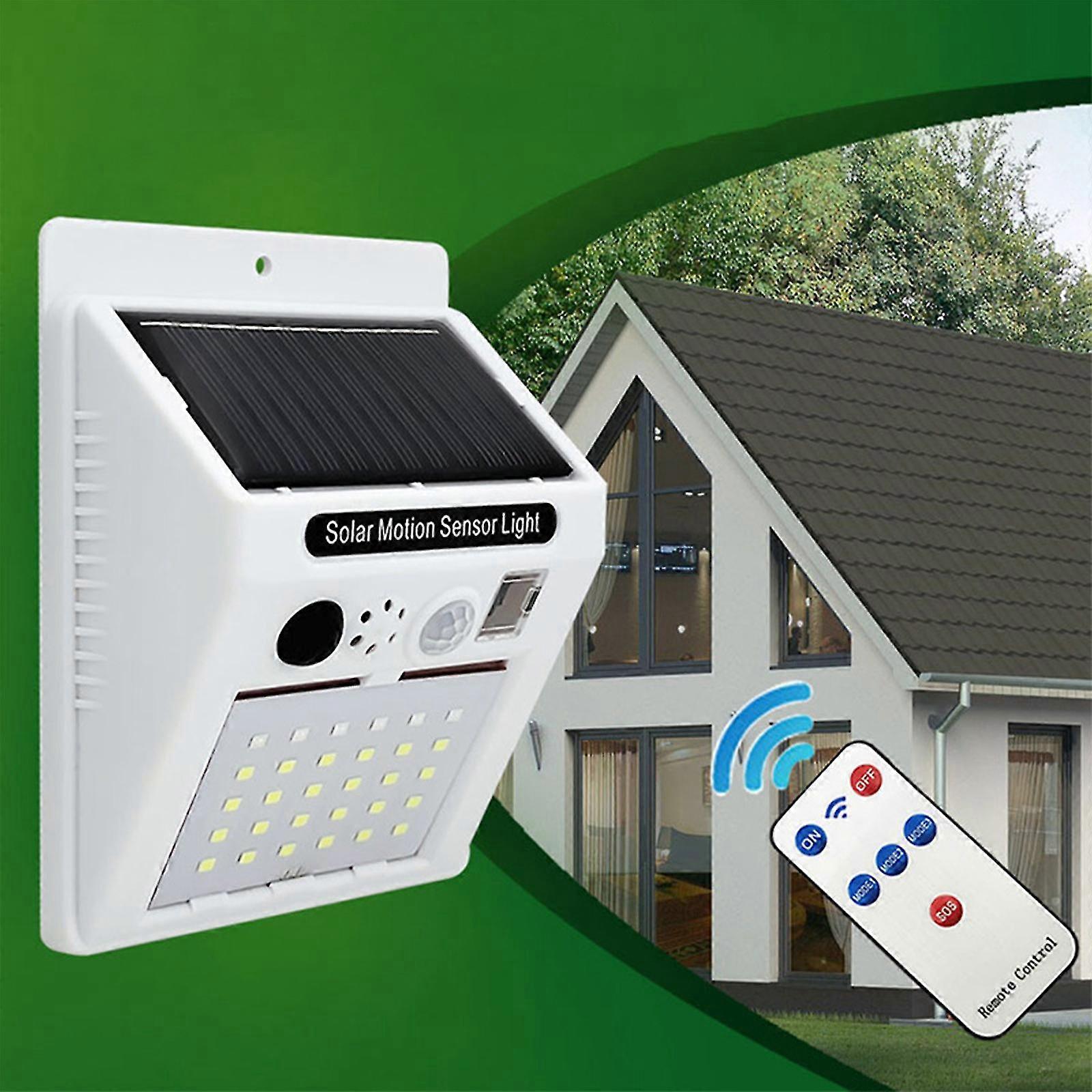 Solarleuchte Mit Bewegungsmelder, Diebstahlsicherung Für Den Außenbereich/bauernhof, Infrarot-funkinduktion. Akustischer Und Optischer Alarm, Hohe Lautstärke, 3 Betriebsmodi