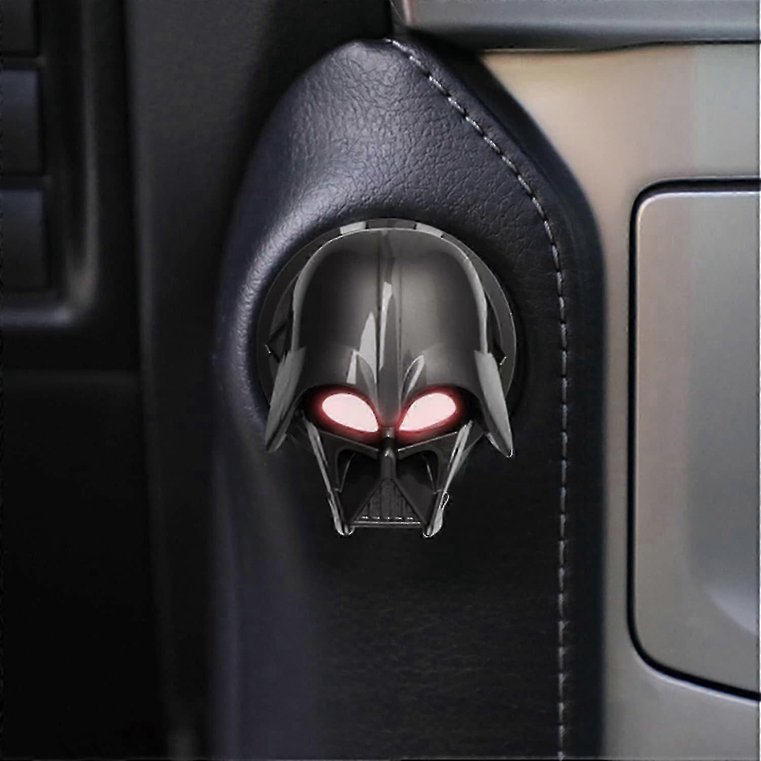 Darth Vader Star Wars Auto Ein-knopf-startknopf-schutzabdeckung Innenraummodifikation Zündschalter Metall-dekorationsaufkleber Kratzfest