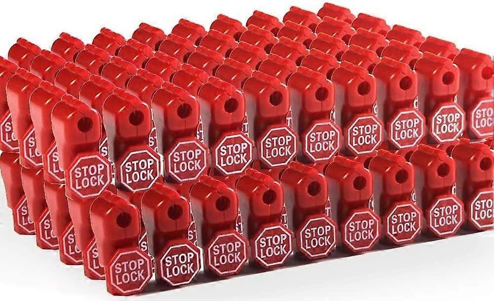 50 Stück Diebstahlsicherungen Mit Hakenverschluss, 7 Mm, Rot, Für Ladengeschäfte