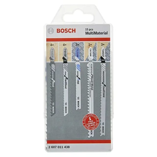 Bosch Stichsägeblatt-Set für Multimaterial 15-teilig T-Schaft
