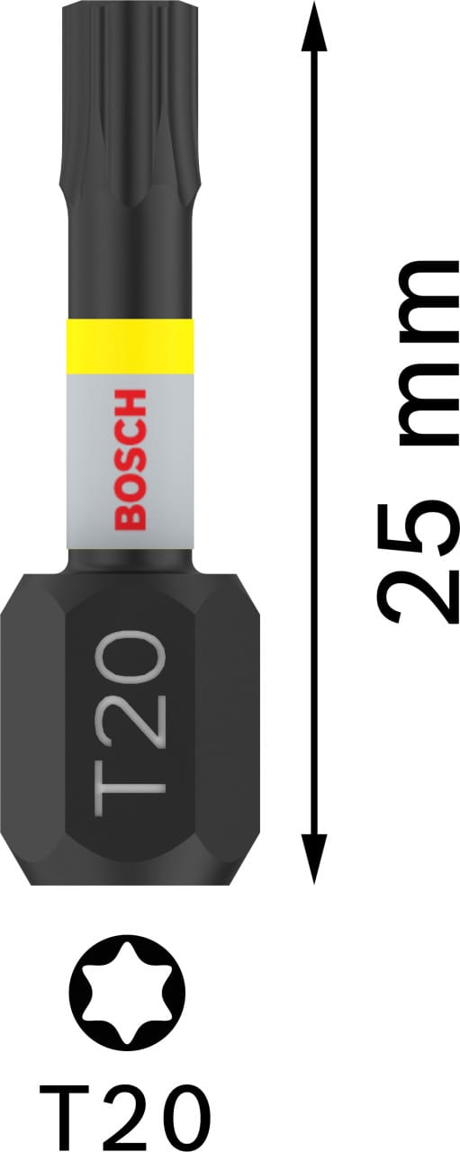 Bosch T20-Schrauberbits Impact Control 2-teilig