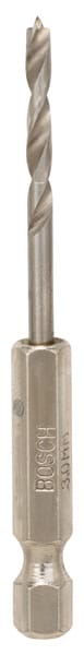 Bosch Holzspiralbohrer 1/4 Zoll-Sechskantschaft Ø 3 mm x 74 mm