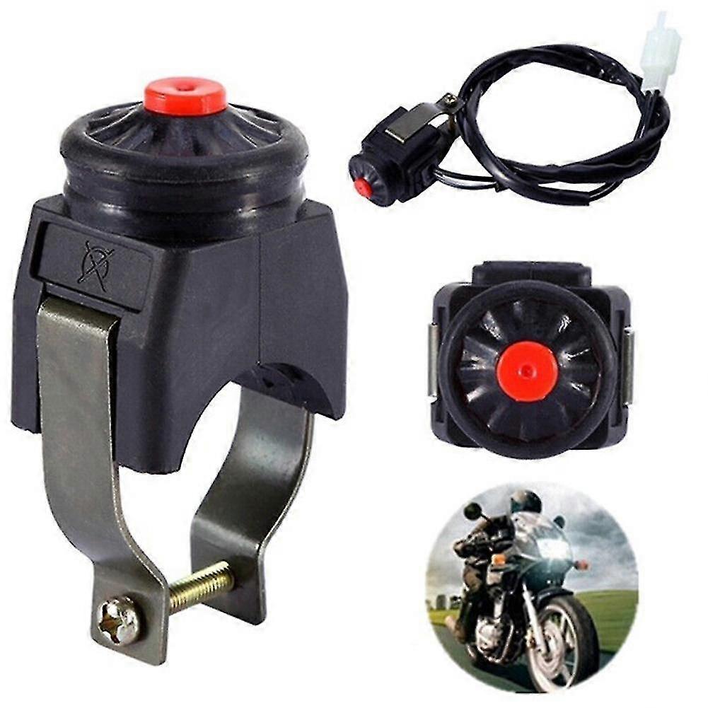 Universeller Motorrad-not-aus-schalter Mit Druckknopf, Hupe Und Anlasser Für Dirtbikes, Atvs Und Utvs (rot)