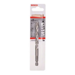 Bosch Holzspiralbohrer 1/4 Zoll-Sechskantschaft Ø 8 mm x 117 mm