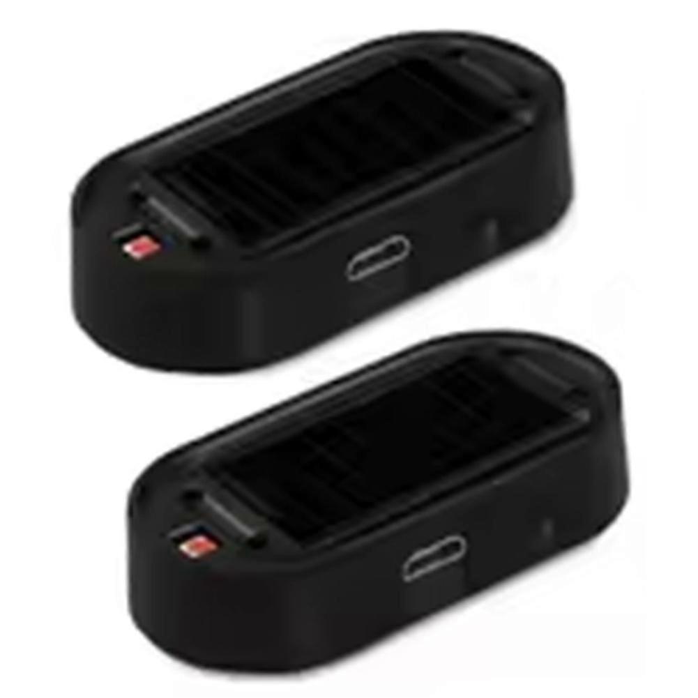 Solarbetriebene Auto-sicherheitsleuchte, Simulierter Alarm, Diebstahlwarn-led-blinkleuchte, Warnleuchte (2 Stück)