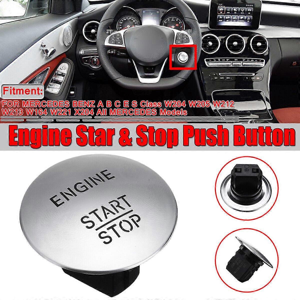 Mercedes Keyless Start-stop-taste Keyless-go-schalter Silber 1 Stück