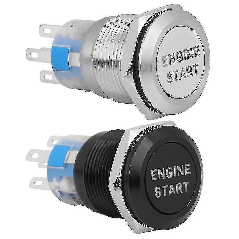 2025 12v Wasserdichter Auto-motorstart-druckknopfschalter Zündstarter Schwarze Zink-aluminium-legierung
