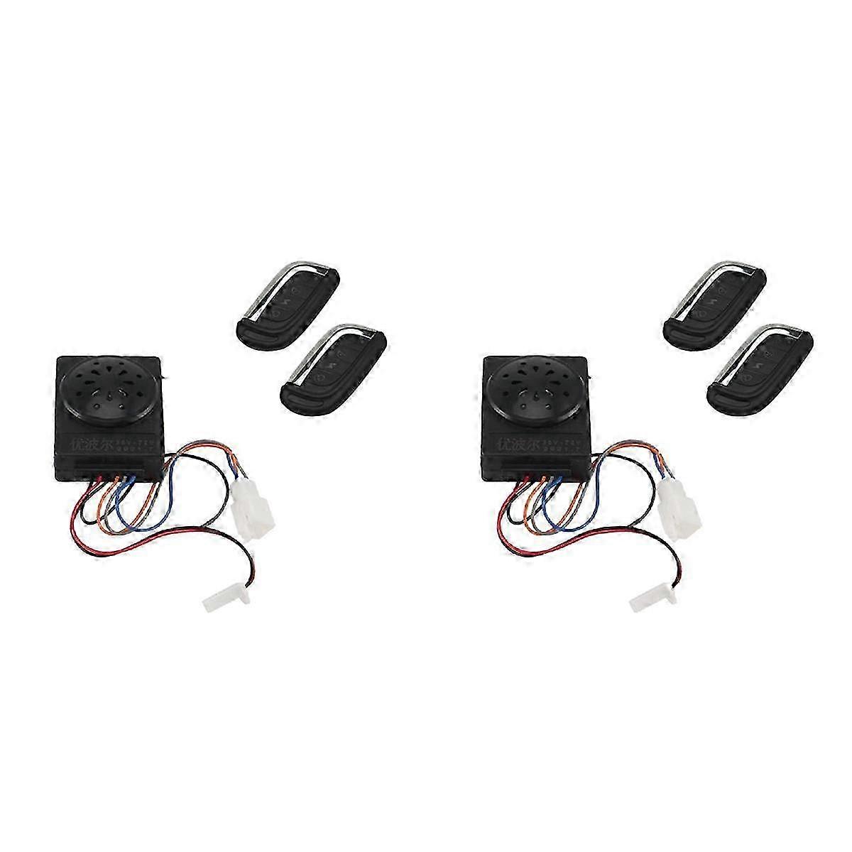 2x 36v-72v Elektroroller-alarmsystem Mit Doppelfernbedienung, Sicherheits-moped-alarmzubehör, Wasser