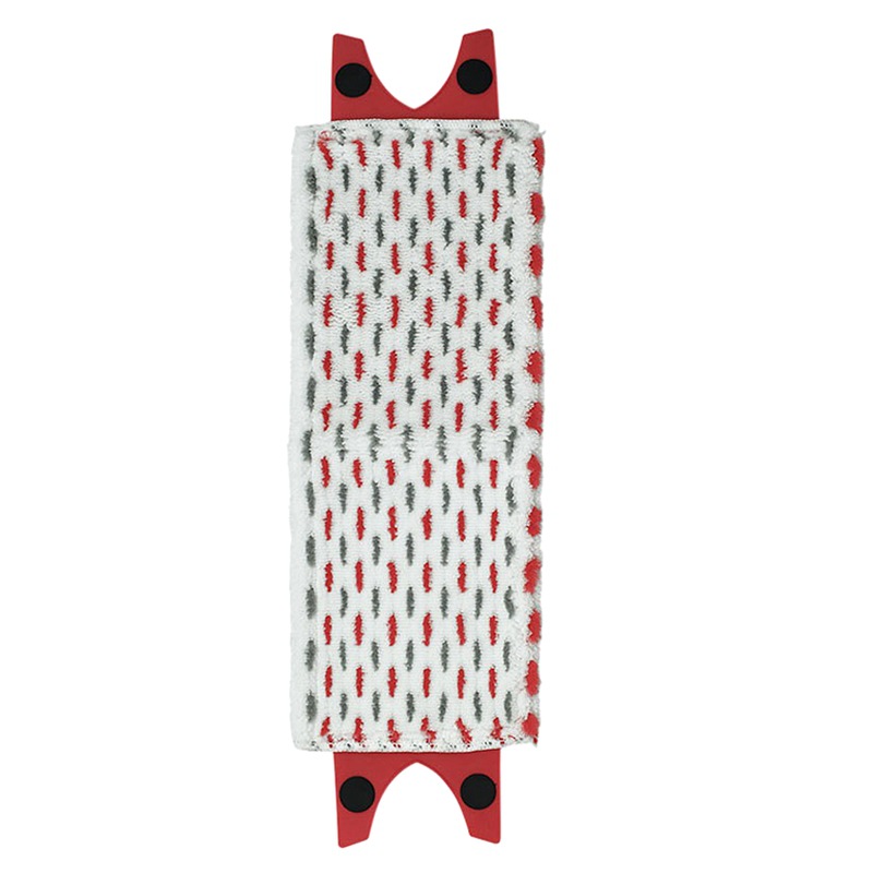 Universeller Flacher Rotierender Mopkopf, Kompatibel Mit O-cedar & Vileda Ultramax, Mikrofaser Mit Doppeltem Rotem Streifen, 2er-pack Ersatzköpfe-lsw