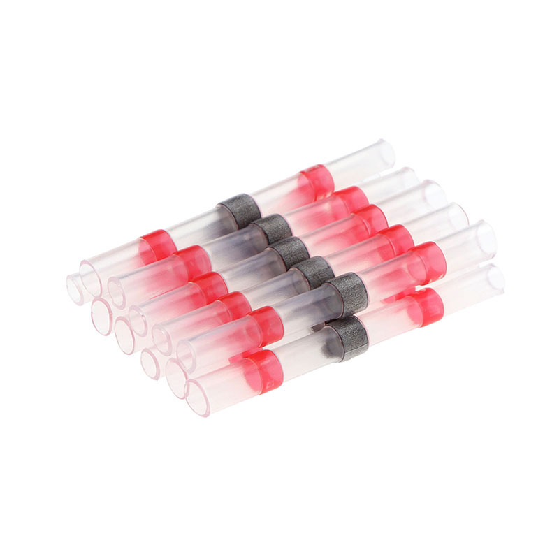 Wasserdichter Ringlöten-steckverbinder Ohne Crimp Mit Dazwischenliegendem Schrumpfschlauch, Rot, 50er-pack-lsw