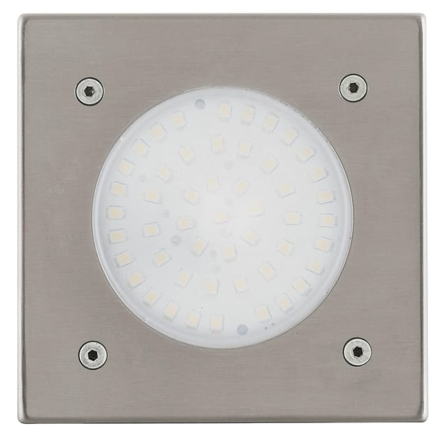 Eglo LED-Solar Bodeneinbauleuchte 115 mm x 115 mm x 130 mm Edelstahl